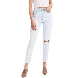 American Eagle Distressed Rigid Mom Jeans - High Rise - Ripped - women's size 6